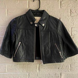 Maje leather bolo jacket